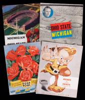 Four Very Scarce Football Programs: Cleveland Browns VS Chicago Rockets, 1946, Ohio State VS Michigan, 1948 & 1949 & Rose Bowl 1