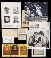 Collection of Sports Autographs: Joe Frazier, Jim Brown, Roman Gabriel, Babe Dahlgren, Buck Leonard, Joe Namath, "Judy" Johnson,