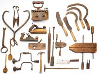 Impressive Collection of Late 18th Century, Early 19th Century Tools from Carpenter/Iron Worker in Chicago, Then Settled in Veni