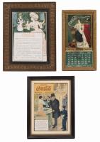 Coca-Cola: Three Original Promotional Pieces Pre-1910 Including the 1905 Lillian Nordica Calendar and Two Print Campaign Ads fro