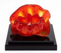 Dale Chihuly Original Red Seaform Pair Contemporary Glass Art in Original Box