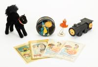 Spooktacular Vintage Halloween Collection Including Scarce Steiff Black Cat from Germany