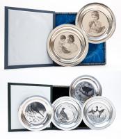 Five (5) Limited Edition, Sterling Silver Franklin Mint Plates: Three From Thanksgiving Series Including the Wild Turkey, Two by