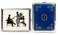 Two Immensely Appealing Antique .800 Silver Cigarette Cases with Fine Enamel Work