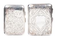 Pair of British Sterling Silver Cigarette Cases of Fine Quality