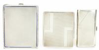 Three Handsome, Men's 900 Silver, Cigarette Cases in Three Sizes