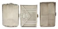 Three Ladies 800 Silver Cigarette Cases all with Lovely Chased Details.