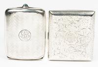 Two Classic Sterling Silver Cigarette Cases