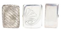 Three (3) 800 Silver Cigarette Cases, One Especially Tailored and Certainly Useful Today