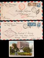 1930 Graf Zeppelin Set On Postcard & 2 Covers