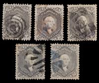 1863 24Â¢ Group Of 5 Used Stamps Various Color shades