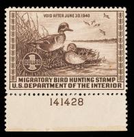 Hunting Permit, 1939, $1 Green-Winged Teals