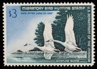 Hunting Permit, 1966, $3 Whistling Swans