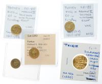 Turkey. 5-piece Lot of Early Turkish Gold Coins