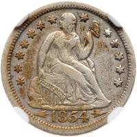 1854-O Liberty Seated 10C NGC VF30