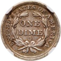 1858-O Liberty Seated 10C - 2