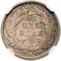 1874 Liberty Seated 10C. Arrows - 2