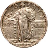 1920-D Liberty Standing 25C NGC EF45