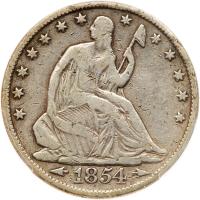 1854-O Liberty Seated 50C. Arrows