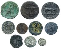 10-Piece lot of Miscellaneous Ancient Coins, mostly Bronzes - 2