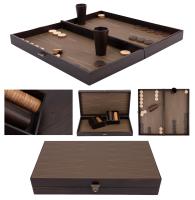 Hermès Luxury: Spectacular Vintage Mahogany and Leather Backgammon Set Complete with all Accessories in Superior Pre-Own