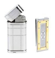 Cartier Santos Money Clip and Butane Cigarette Lighter