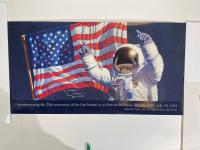 Apollo XI: Signed Print by Alan Bean on Deluxe, Double Weight Paper of His Original Art Work for the 25th Anniversary of - 2