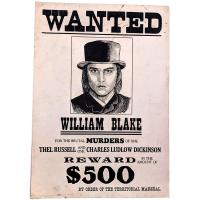 DEAD MAN (1994) Screen Prop Wanted Poster Seen in Jim Jarmusch's Western Starring Johnny Depp
