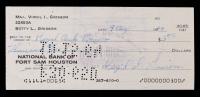 Virgil L. Grissom Signed Check