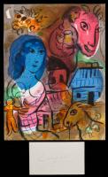 Marc Chagall Signature and Lithograph, 2 Pieces Total - 2