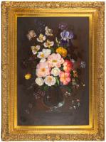 J. Blanche. Still Life: Peonies, Violets, Lilies and Iris - 2