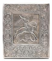 Vintage.999 Silver Icon by Henryk Winogard: St. George Slaying the Dragon - 2