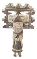 Impressive Hopi Kachina in Early Traditional Style. 25" Tall With Tableta