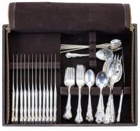 Rose Cascade Reed & Barton Sterling Silver Flatware Service Set, 96 Pieces in Superior Pre-Owned Condition