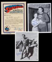 SUPERMAN COLLECTION: Two Signed Pieces by Kirk Alyn one a Superman of America Membership Certificat and Noel Neill Signe - 2