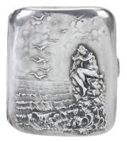 Sterling Silver Cigarette Case of Timeless Elegance: The Siren's Serenade in 925 Fine Silver
