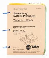 Space Shuttle Program Flight Data File. "Ascent Entry Systems Procedures: Volume II OV102,4. 1999-2002" - 2