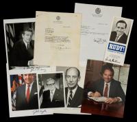 15 Signed Letters and Photographs of Mostly New York Mayors and 12 Signed Photographs of Various State Governors