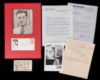 Historic Collection of 9 Signed Letters and Documents: Helen Keller, Simon Wiesenthal, Samuel Gompers, and More.