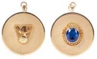 Very Rare Pendant Made from the 1963 World Series Victors Ring for the Los Angeles Dodgers Sweep over the NY Yankees. 10