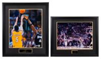 Autographed Photos by Robert Horry #5 and Derek Fisher #2. Oversized Photos with COA by Online Authentics