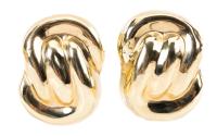 Lady's 14K Yellow Gold Post & Clip Vintage Earrings.