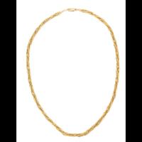 Lady's 14K Yellow Gold Chain 18" in Length of Two Interlocking Chains Resulting in a Fine, Understated Elegance