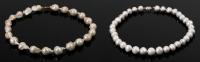 Two Vintage Strands of Keshi and Baroque Pearls