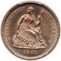 1862 Liberty Seated H10C