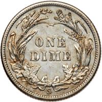 1915-S Barber 10C. Repunched S - 2