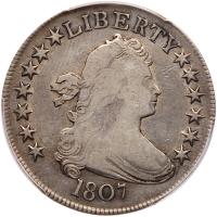 1807. Draped Bust. O-108, Rarity-3.