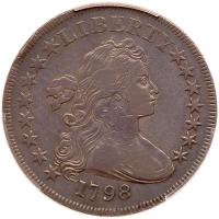 1798. Small eagle, 15 stars on obverse. B-2; BB-81