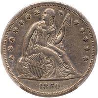 1860-O Liberty Seated $1