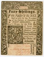 Connecticut. June 1, 1775. Forty Shillings